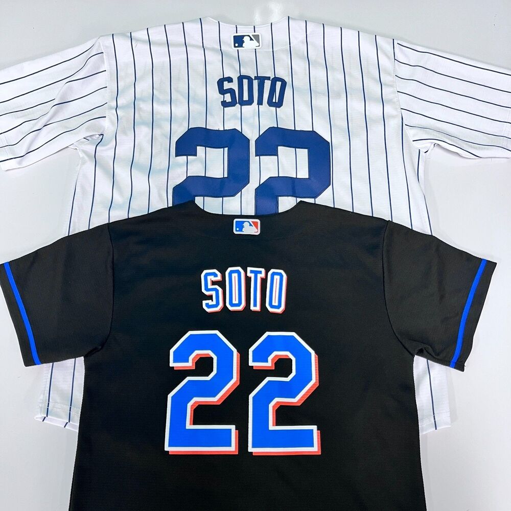 Juan Soto #22 Lot of 2 Nike Jerseys NY Yankees Youth XL & NY Mets Youth M MLB